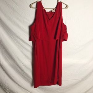 Red sheath dress